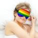 Rainbow LGBT Pride Flag Sleep Mask - Adjustable Eye Cover for Sleeping and Travel - Buy Online on GoSupps.com