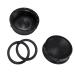 Qrity 2 pieces of kitchen sink drain pipe locking cap inner thread 39mm pipe cap for sealing compounds and piping black leakap-39mm