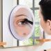 SANTOO 10X Magnifying Mirror with 3 Suction Cups - Perfect for Makeup, Eyebrows, Blackhead Removal - 6 Inch Round Travel Mirror - Buy Online on GoSupps.com