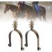 ZJchao Salmue Horse Spurs West Cowboy Horse Boot Spurs Decoration Western Spurs Rust Proof Toxic Free Vintage Zinc Alloy Horse Spurs with Gear for Men - Buy Online on GoSupps.com