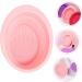 FRCOLOR Makeup Brush Scrub Pad Beauty Cleaning Tool Foldable Cleaner Bow Makeup Accessories Silicone Cleaning Mat Cosmetic Brush Washing Foldable Brush Make up Cleaning Bowl Silica Gel 15x1.2x4.2cm Pink - Buy Online on GoSupps.com