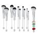 NICENEEDED 2 Set Beaded Eyeshadow Brush Metal Handle Beadable Makeup Brush Kit DIY Makeup Comestic Brushes Beaded Brushes Kit for DIY Beaded Make Up Brush