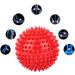 Portable Fitness Massage Ball - Durable Spiky Finger Tension Relief Tool 7.5 cm Red | Ideal for Indoor & Outdoor Use - Buy Online on GoSupps.com