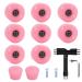 VNAKER 8 Pack Quad Roller Skate Wheels Set with Toe Stoppers 58mm x 32mm 82A Outdoor/Indoor Quad Roller Skate Wheels - Pop Quad Roller Skate Wheels Pink