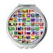Mirror earth makeup mirror Banner Header Flags Symbols Earth World Global makeup mirrors pocket mirror portable mirror