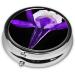 Beautiful Flowers Mini Round Pill Box - 3 Compartment Travel Organizer | Portable Medication Case for Home & Office - Buy Online on GoSupps.com