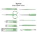 10-Part Manicure & Pedicure Set - Complete Nail Care Kit with Scissors & Clippers | Travel Beauty Essentials (Green) - Buy Online on GoSupps.com