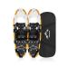 GORPORE Snowshoes for Women Men Youth, 21/25/30 Inches Lightweight Aluminum Alloy All Terrain Snowshoes for Hiking, Heel Lift Riser for Mountaineering with Double-Ratchet Binding & Carrying Tote Bag 30" Glod