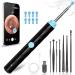 Ear Wax Removal Ear Wax Removal Tool Camera Built-in 1296P Easy and Safe Ear Cleaning Earwax Removal kit with 9 Ear Set and 8 Traditional Tools Ear Cleaning Kit for iPhone iPad Android Black
