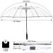 Clear Golf Umbrella 62 Inch - Auto Open Transparent Stick Umbrella for Women Men - Windproof & Waterproof - Includes Sleeve - Pack of 1 - Buy Online on GoSupps.com