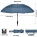 G4Free 62 Inch Large Golf Umbrella - Compact Reverse Travel Umbrella, 10 Ribs Windproof, Automatic Open Close, Blue - Buy Online on GoSupps.com