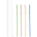 500 Flexible Disposable Plastic Drinking Straws - 7.75 High - Assorted Colors - Striped Design - Buy Online on GoSupps.com