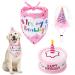 Dog Birthday Bandana Set - Cute Hat and Squeaky Cake Toy for Birthday Party Supplies Gift - Great for Small Medium Large Dogs Pink Cream Cake Pink
