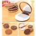 Buy Groomy Chocolate Biscuit Mini Pocket Mirror & Comb - Portable Princess Makeup Cosmetic Folding Mirror for Women & Girls - International Shipping Available - Buy Online on GoSupps.com