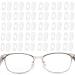 30 Pairs Glasses Nose Pads Replacement Anti-Slip Soft Silicone Eyeglass Nosepads Slip-On Anti Indentation Protective Covers for Glasses Sunglasses (Transparent)