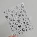 Silver Melted Heart Moon Stars 5D Acrylic Nail Art Stickers - Retro Design for Women | International Shipping Available - Buy Online on GoSupps.com
