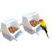 2PCS Bird Feeder Bird Food Feeder for Cage Bird Food Bowl Cups Plastic Food Feeder Cup for Parrots Cockatiel Pigeon Sparrow Bird Cage Bowl (2 pack)