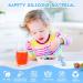 Vicloon Baby Fork and Spoon Set - 4Pcs Silicone Self Feeding Utensil for Easy Grip | Toddler Cutlery Kit for Infant & Children | First Led Training Weaning Spoons - Blue-light Green - Buy Online on GoSupps.com