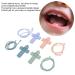 4PCS Silicone Teether for Infants & Babies - Cross Shape Teething Relief Chew Toy with Lanyard - Odorless & Colorful - Buy Online on GoSupps.com