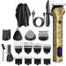 Hair Clippers 6 In 1 Hair Trimmer Grooming Kit Hair Clipper Nose Trimmer Shaver Body Trimmer Professional Rechargeable Metal Vintage