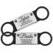 JATEBI 2 Pack Personalized Dog Tag, Slide-On Pet ID Tags,Stainless Steel Dog Tags, No Jingle Slide on Cat ID Tag, Custom Engraved No Noise Animal Identification Tag(L Silver) Silver Large
