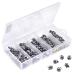 isenwill 100Pcs Fishing Weights & Sinkers, Round Split Shot Sinker, Removable Split Shot Sinker Weights, Fishing Lead Egg Sinkers 5 Sizes, 0.007 oz, 0.017 oz, 0.035 oz, 0.053 oz, 0.07 oz Double Open