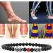 Magnetic Foot Chain - 8.3 Inner Size 6mm Black Frosted & Red Stone 2 Pack - Remove Static Electricity & Improve Sleep - Buy Online on GoSupps.com