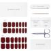 Danni & Toni Ruby Reverie Half Hardened Gel Nail Films | Red UV Gel Nail Foil Wraps | Single-Colored Nail Design Stickers (28 Pack) - Buy Online on GoSupps.com
