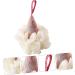 Housoutil 2 Pcs Ice Cream Bath Sponge | Adorable Loofah for Face Cleansing & Shower | Soft White Polyester Cleaning Scrubber - Buy Online on GoSupps.com