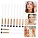 FRCOLOR 10pcs Makeup Brush Set - Precision Eyeshadow & Concealer Brushes with White Wooden Handles - Perfect Eye Makeup Tools for Flawless Application - Buy Online on GoSupps.com