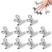 10 pieces of nail tip clips for fast construction of nail shapes nail clamp clip metal nail extension clip for fiberglass fixation nail art tool accessories for the home salon