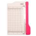 Vaessen Creative Trim Easy Mini Guillotine Cutter, 4 x 6 inches, Trimmer for Cutting Paper, Cardstock, Foam, Thin Felt, Cork Sheets and Other Craft Materials, 4 x 6, White/Pink 4 x 6"