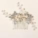 Pearl Bridal Hair Comb Sliver Wedding Bridal Pearl Hair Accessories for Women Handmade Rhinestone Wedding Hair Slides for Bride Bridesmaid - Buy Online on GoSupps.com