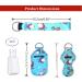 PUEZOKLY Travel Essentials Set | Reusable Bottle Holders & Chapstick Keychains | 30ml Flip Cap Liquid Containers (4pcs) - Shop Internationally - Buy Online on GoSupps.com