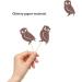 Set of 24 Glitter Owl Cupcake Toppers Animal Themed Baby Shower Dessert Decor Baby Birthday Party Decorations Supplies - Brown - Buy Online on GoSupps.com