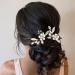 Buy Fashband Floral Bridal Hair Pins Clips - Silver Leaf Crystal Hair Accessories for Women & Girls (2 Pack) | Elegant Wedding Headpiece - Buy Online on GoSupps.com