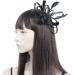 Topkids Accessories Fascinator Hair Slide Hair Comb Fascinators Wedding Hair Slides Wedding Fascinators Royal Ascot Fascinator On Clear Comb For Women Ladies Girls (Black) - Buy Online on GoSupps.com