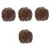 Magiclulu 4 pieces Wenwan-Gang Handmilling balls vintage decor living culture ornament small peach core decoration wood carving figure household wood carvings worries and joys gymnastics ball