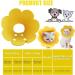 Renyigou Cat Cone Collar - Cute Comfy Recovery & Protective Alternative - Adjustable Elizabeth Collar for Cats - Sunflower Yellow 2pcs - Buy Online on GoSupps.com