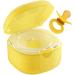 JPSDOWS Pacifier Holder Etui | Stylish Universal Pacifier Clips Box & Storage Bag - Portable Yellow Pacifier Organizer - Buy Online on GoSupps.com