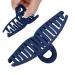 Premium Navy Blue Hair Clips - Slipproof Acetate Strong Claws for Women & Girls | Perfect for Makeup & Cooking - Buy Online on GoSupps.com