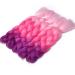 Buy 24 Synthetic Hair Extensions - Purple & Pinkish Red Crochet Braids for Stunning Hairstyles - Buy Online on GoSupps.com