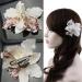 Diawell Orchid Hair Clip - White & Purple Flower Blossom Barrette Corsage Hair Accessory for International Shipping - Buy Online on GoSupps.com