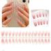 FEIlei 30Pcs Long Press on Nails Coffin French Fake Nails Tip Gradient Acrylic Nails Glossy False Nails for Women Girls - Buy Online on GoSupps.com