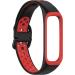 Two-Toned Silicone Wristband for Samsung Galaxy Fit 2 | Red Breathable Bracelet Strap for SM-R220 Fitness Smartwatch - Buy Online on GoSupps.com
