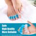 Toe Straighteners & Toe Separators - Bunion Corrector Gel Spacers for Hammer Toes | 2 Pairs - White & Blue - Buy Online on GoSupps.com