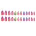 Rainbow Press on Nails - Colorful Almond Shape Fake Nails | Medium Acrylic Nail Tips with Designs | Cute Glue on Nail Decorations for Women - Buy Online on GoSupps.com