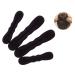 4 pieces of magical hair knot aid black foam sponge duttband styling hair DIY-styling tools accessories for women girls (2 big and 2 small ones)