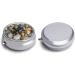 Shop Portable 3 Compartment Travel Pill Box | Stylish Stones & Bugs Design - Small Pill Organizer for Handbag & Pocket - Buy Online on GoSupps.com