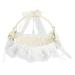 White Wedding Flower Basket Easy Carry Lightweight Wedding Flower Girl Basket for Photography